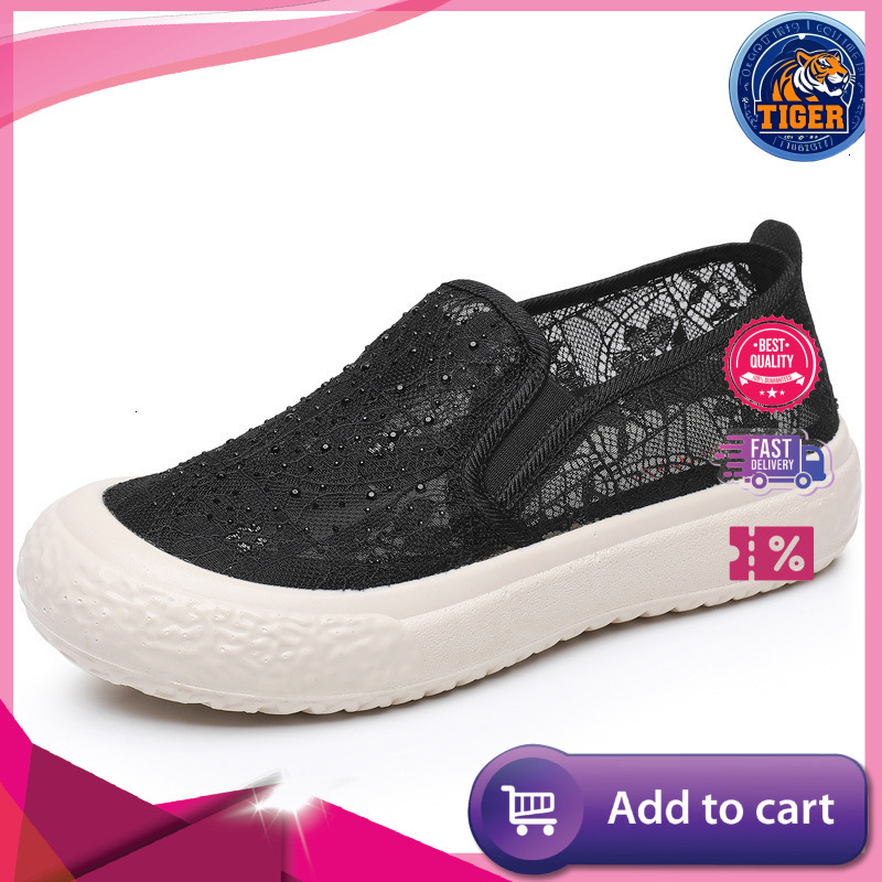 Ddmytiger Thick Soled Fisherman Spring And Summer New Breathable Lace Mesh Singles Lazy One Foot Casual Women S Shoes Trendy Outdoor Shoes