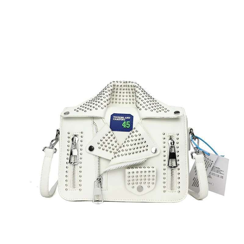 Fashion Jacket Shoulder Bags For Women Hip Hop Studded Crossbody New Purses And Handbags Square Bag Designer Satchel