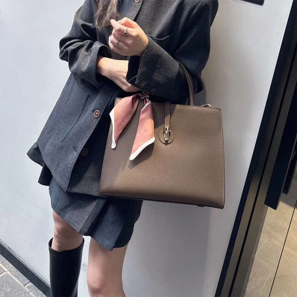 Original Documents Tote Shoulder Women's Bags High Quality Bag Genuine Leather Designer Top Handle