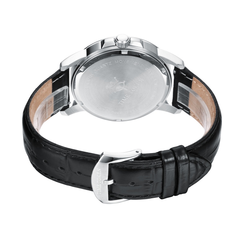 TIMETOKEN Fashion Casual Quartz Men's Sapphire Mirror Waterproof Watch