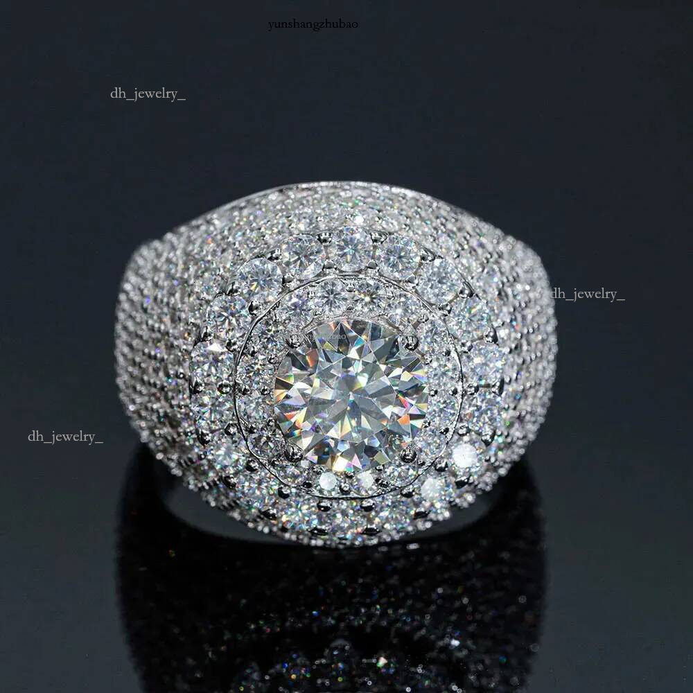 8mm Moissanite for Men Iced Out Rings Women S Sier Wedding Ring Finger Jewelry Pass Dias Tester Free Shipping