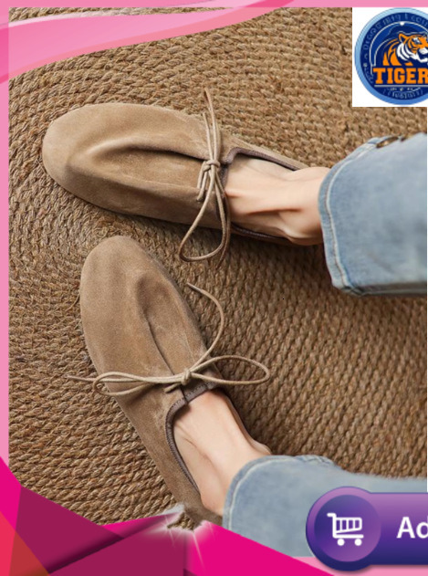 Ddmytiger Little Cowhide Spring Relaxed New Single Shoe Women S Casual Sheepskin Soft Sole Couple Round Toe Flat Shoes With Deep Style Outdoor Shoes