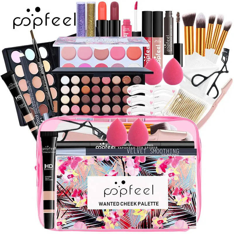 POPFEEL Complete Face Makeup Set Multi-Functional Makeup Kit with Foundation Eyeshadow Palette All-in-One Beauty 250512