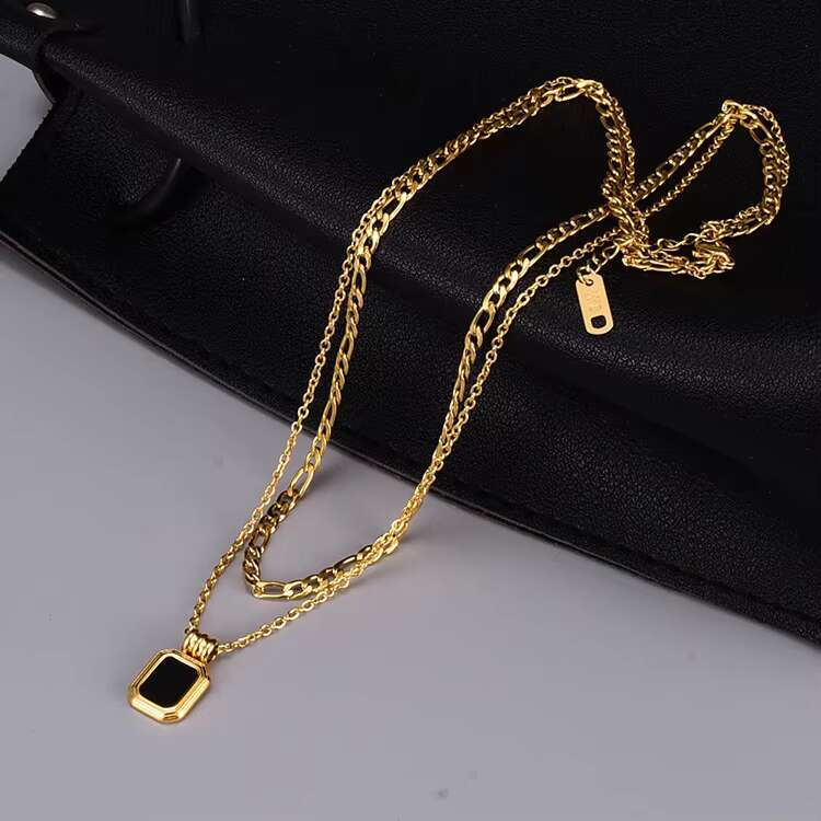 Fashion women's fantasy gold-plated necklace pendant, layered necklace, stainless steel