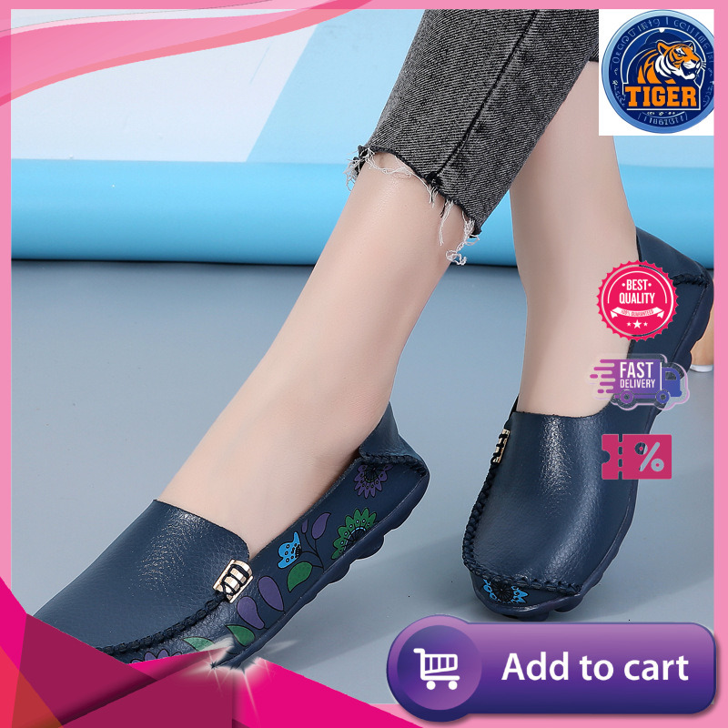 Ddmytiger New Printed Bean Flat And Casual Nursing Low Cut Toe Mother S Shoes Plus Size Women For All Seasons Outdoor Shoes