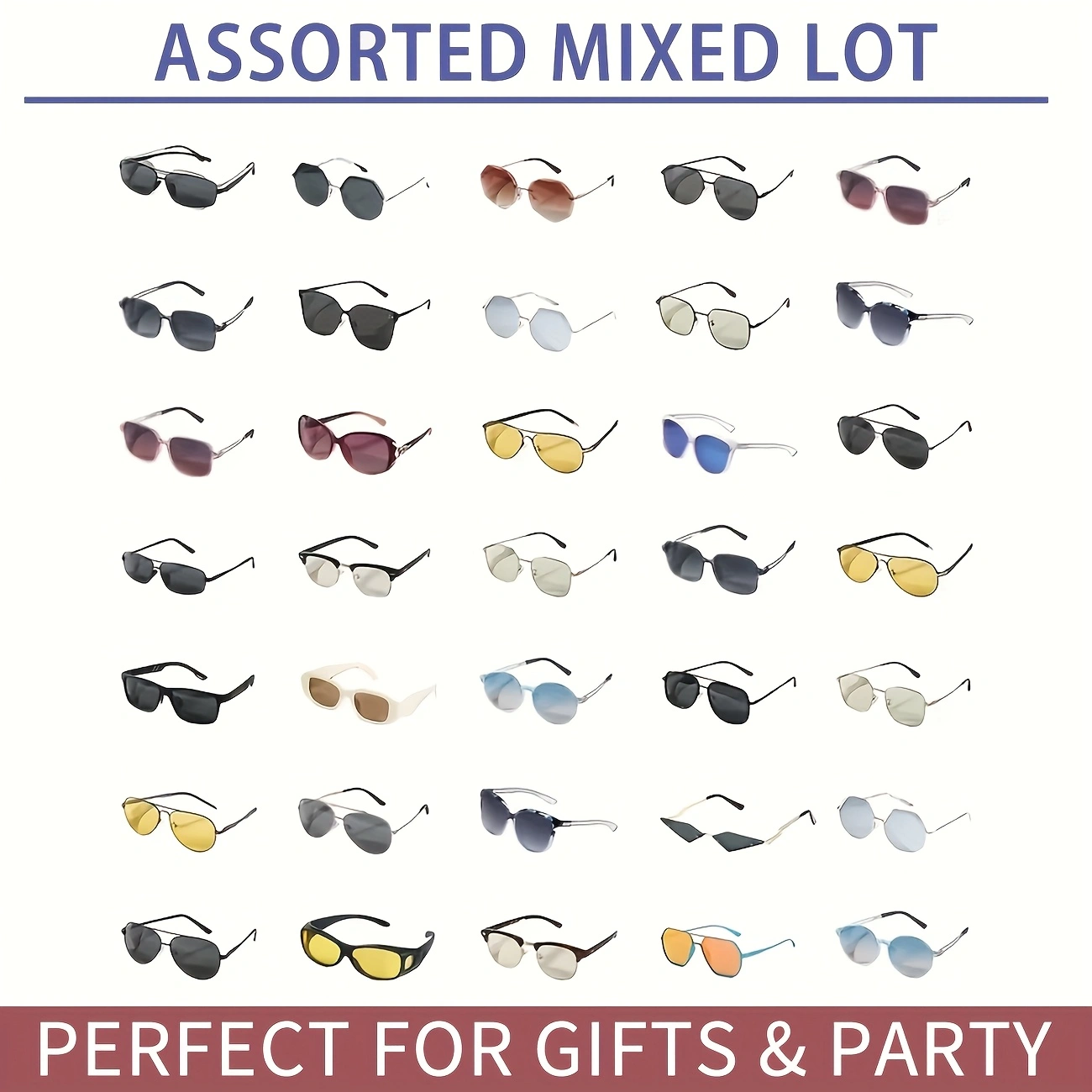 Unveil a Surprise with Our Random 6-Piece Eyewear Set! Each box is a curated collection of stylish and functional glasses