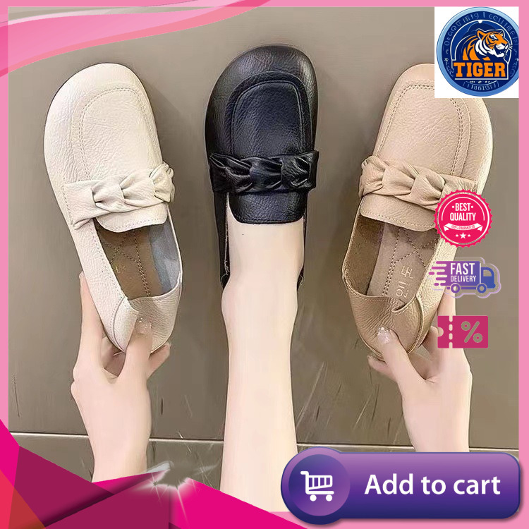 Ddmytiger Waterproof soft-soled lazy shoes can be worn in spring autumn with a one-foot heel casual, anti-slip flat-bottomed four-season bean single-s