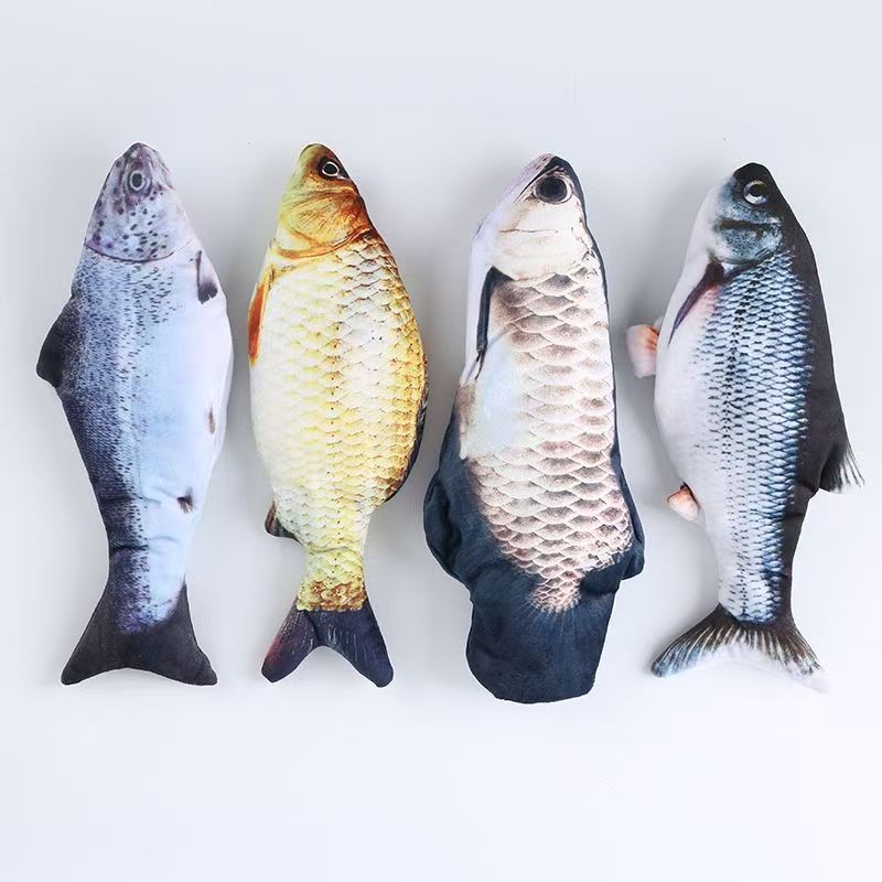 Electric Simulated Fish USB Charging Cat Toy with Swinging Motion
