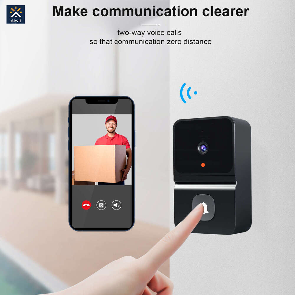 Smart wifi visual doorbell home Ding Dong pager wireless two-way video intercom smart home