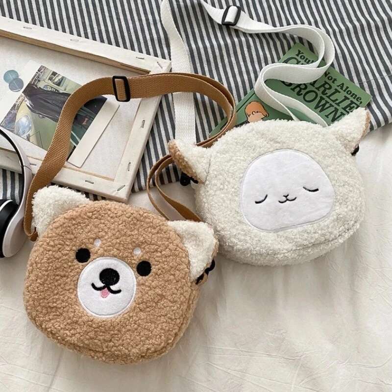 Japanese Style Kawaii Cartoon Plush Shoulder For Women New Crossbody Bag Small Phone Purse Bolsa Feminina