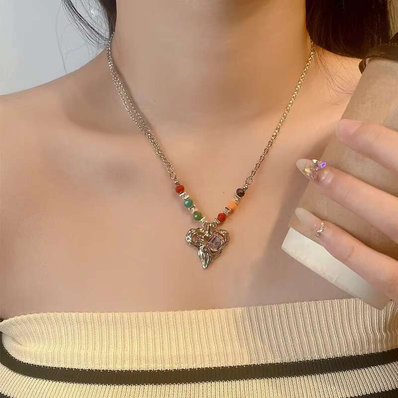 2023 Stainless Steel Heart Pendant Fashion Women's Jewelry Necklace
