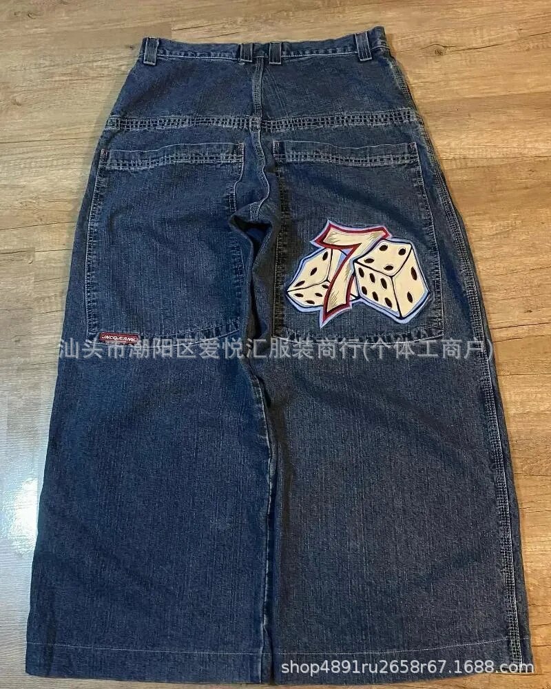 Vintage Full Rhinestone Sequin Jeans Y2K Clothes Men Women Harajuku Hip Hop Sequined Vintage Jeans Low Waist Wide Leg Trousers 250409