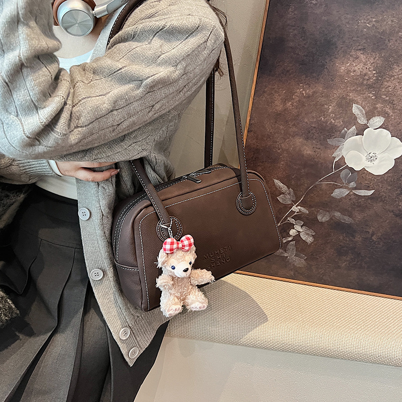 Commuting Maillard for Women 2025 New Style Autumn/Winter Versatile Single Shoulder Underarm Handheld Boston Bag