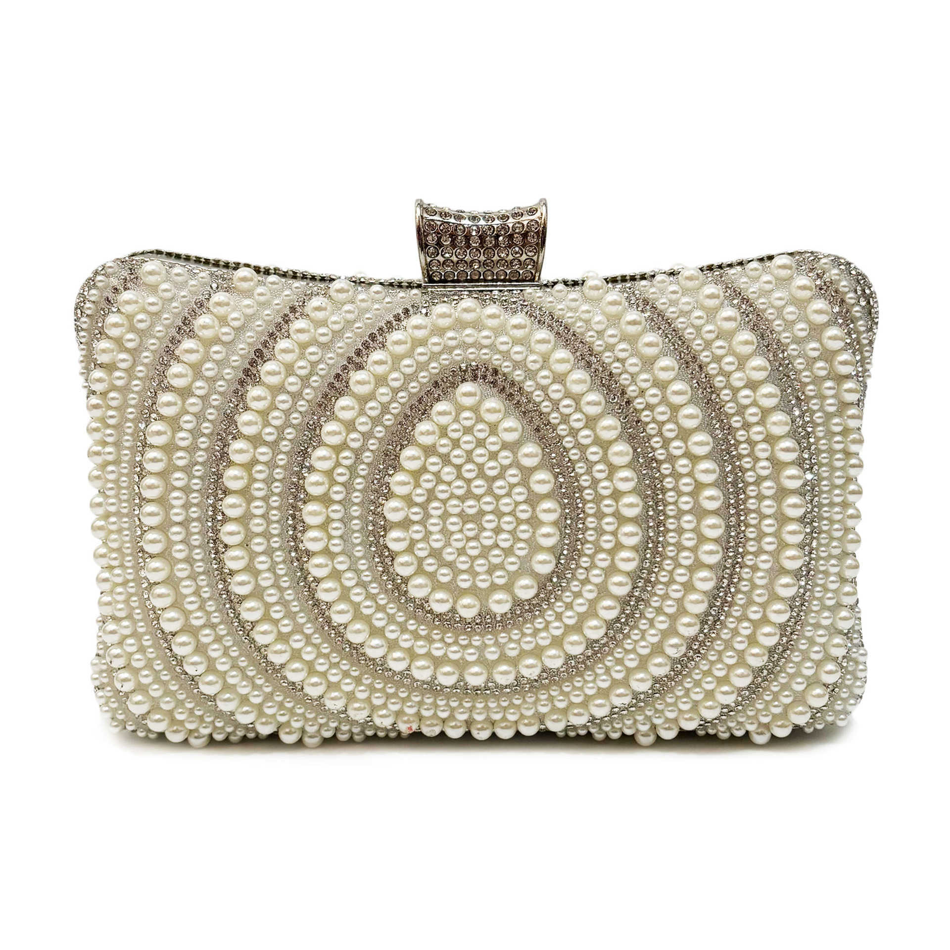 Hot selling double-sided pearl dinner dress handbag with one shoulder and crossbody for women