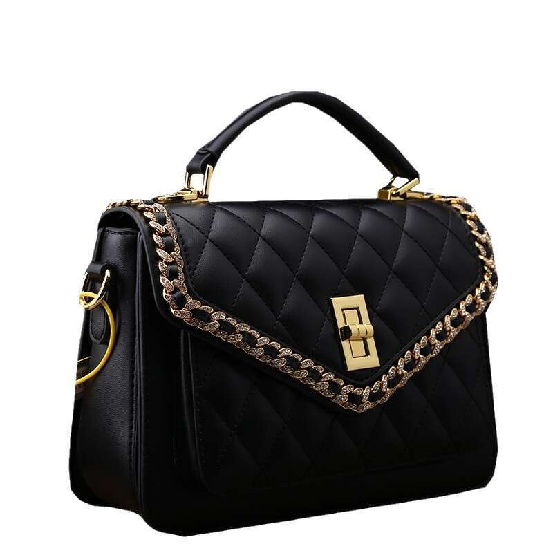Counter genuine leather for women Korean version new fashion and high end sense one shoulder crossbody versatile large bag