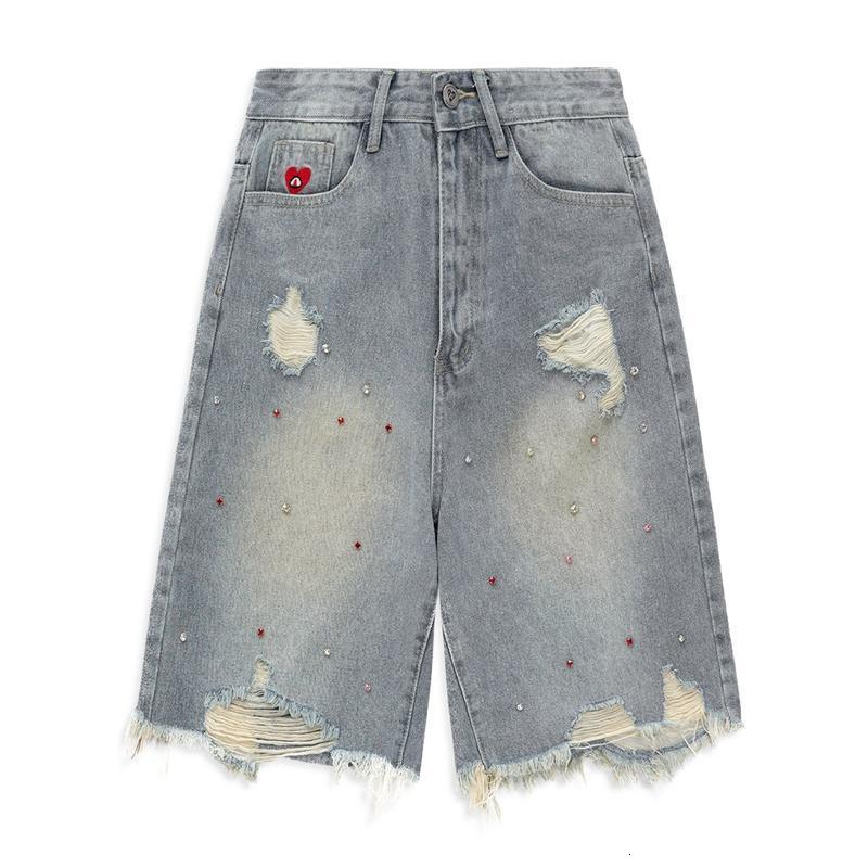 ReddaChic Frayed Patchwork Irregular Denim Shorts Men Asymmetric Whiskers Casual Summer Low Rise Baggy Jeans Jorts Retro Clothes 250116