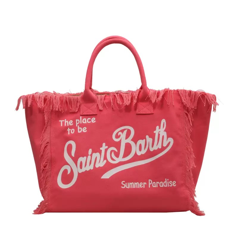 Designer Beach Bags: Large Canvas Denim Handbag with Plush Towel & Tassels - Women's Straw Handbags for Women, hot Tote Bags