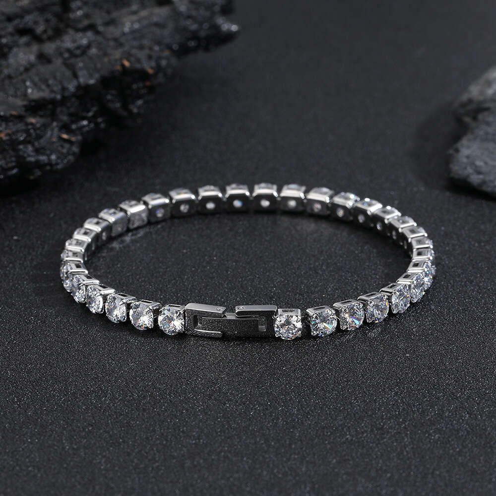 trendsetting highquality titanium steel chain link bracelet featuring sparkling natural diamonds