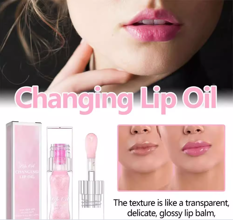 Color Changing Lip Oil PH Lip Oil Clear Nourishing Lip Gloss Oil Lip Balm Lip Glaze Lip Care Moisturizer for Dry Cracked Lips