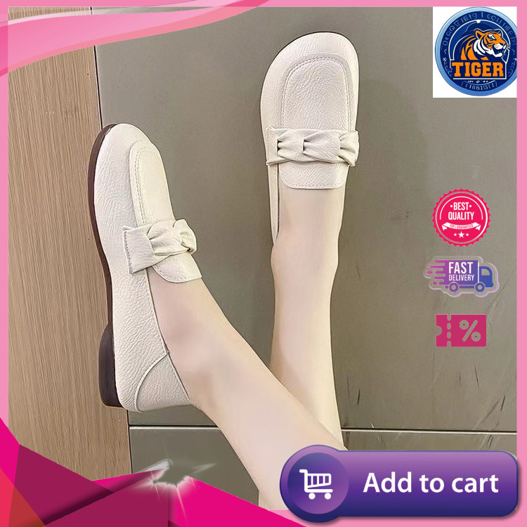Ddmytiger Waterproof soft-soled lazy shoes can be worn in spring autumn with a one-foot heel casual, anti-slip flat-bottomed four-season bean single-s