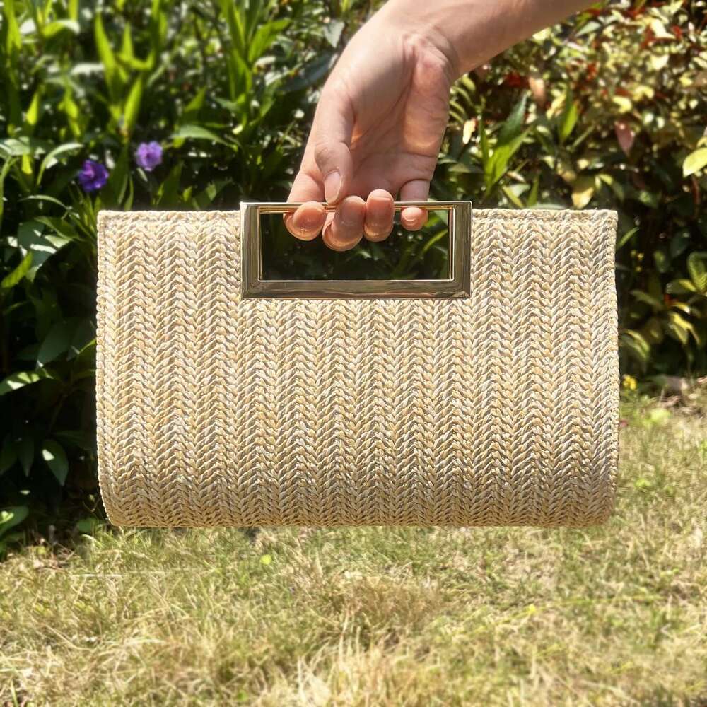 Purses and handbag Women's bag Straw Handbag Clutch Purse With Metal Chain Handbags designer bags for women