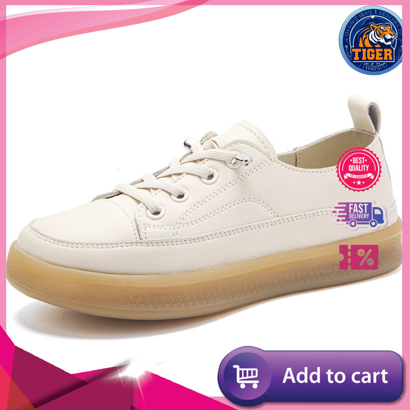 Ddmytiger Soft Soled Anti Slip White Shoes For Women Spring And Autumn New Lightweight Cow Tendon Sole Versatile Single Shoe Outdoor Shoes