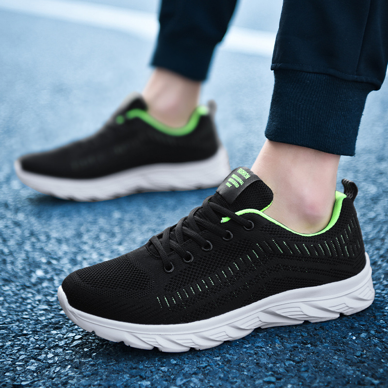 New Men S Extra Large Size Ultra Light Flyknit Casual Shoes Breathable Lightweight Soft Sole Running Shoes Ddmysaturn