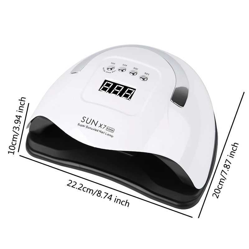 Professional UV LED Nail Lamp with 57 Lamp Beads for Gel Polish Fast Curing Dryer with 4 Timer Settings Nail Drying Light W250513