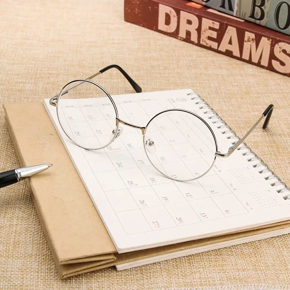1Pc Metal Round Vintage Myopia Glasses Women Men Ultra Light Resin Reading Glasses Vision Care -1.00~-4.0 Diopter Dropshipping W250513