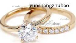 Band Rings Tianyu fine jewelry anillo bagaue 585 750 real solid yellow gold wedding solitaire moissanite engagement ring set for woman