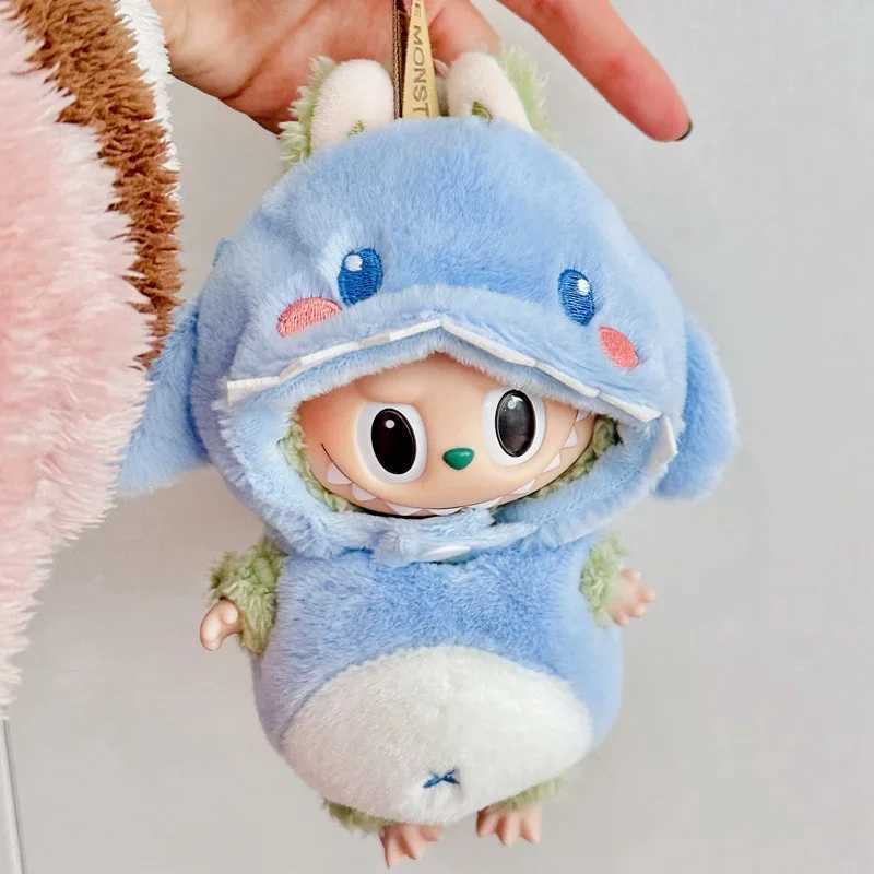 17cm Cute Mini Plush Dolls Clothes Outfit Accessories For Korea Kpop Exo Labubu Idol Dolls Bee/Shark Suit Clothing DIY Kid GiftT250513