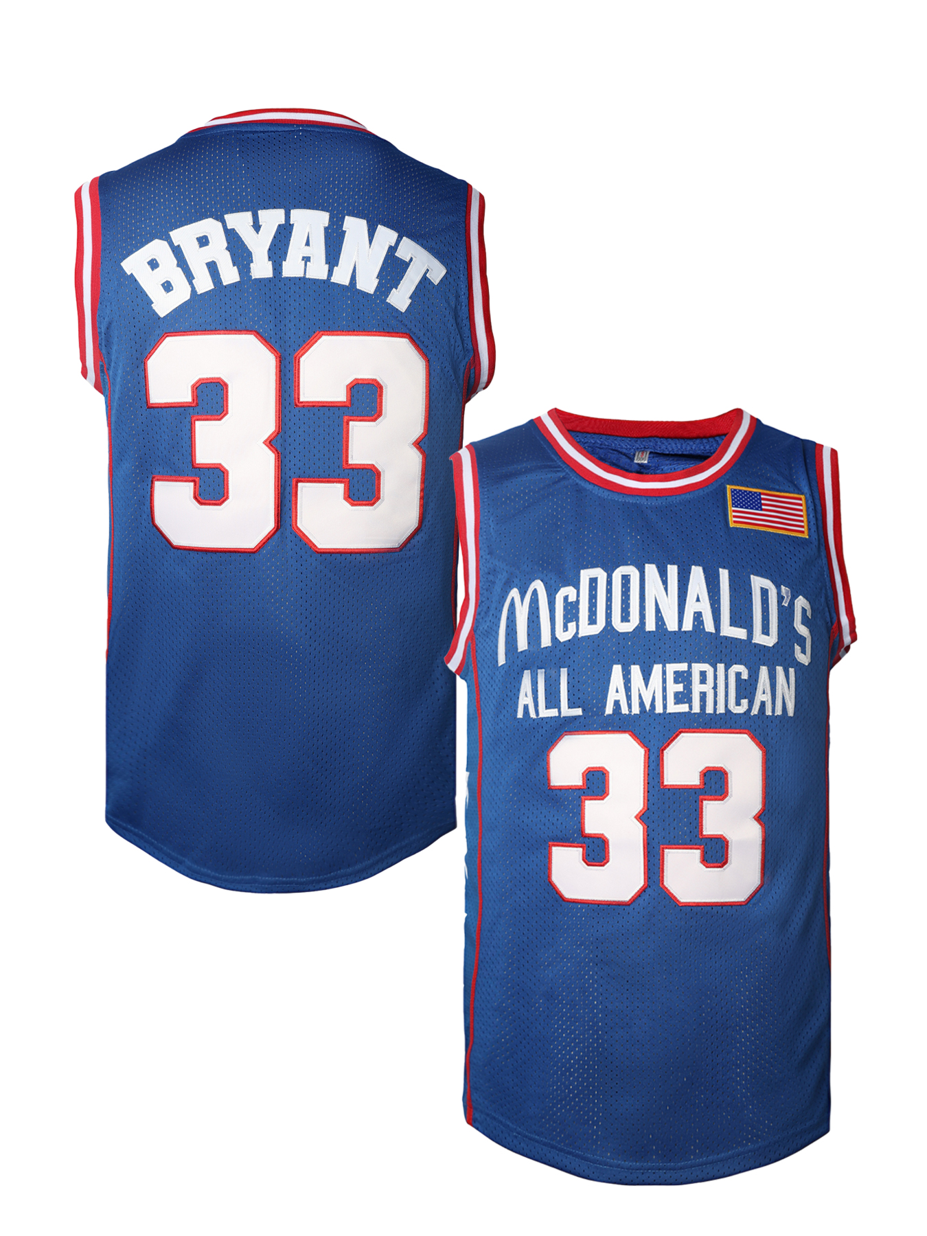 Bryant 33 MCDONALD ALL AMERICAN Blue and White Basketall Jeresys 2025 Men's Embroidered Stitched Size S-XXXL for daily & casual
