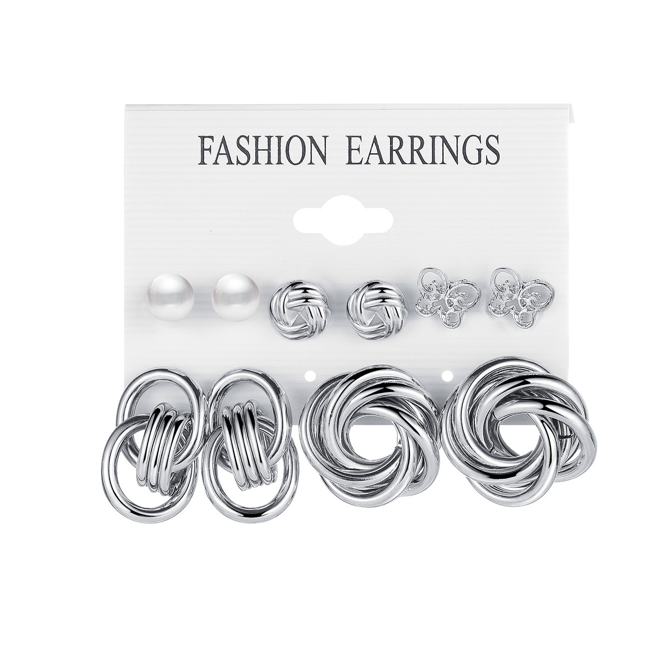 Chic Metallic Inlayed Butterflies & Spun Beads Earrings
