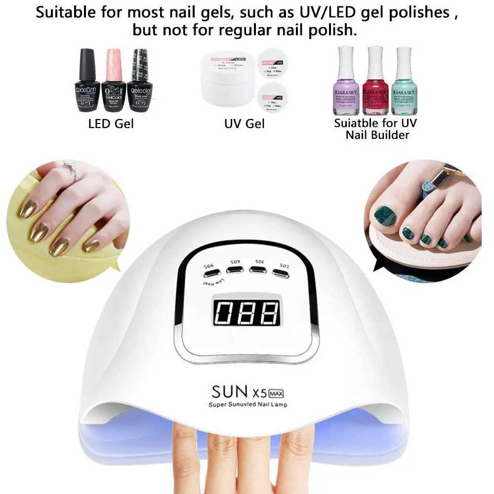 SUNX5 MAX UV LED Nail Lamp 50W Professional Nail Dryer Gel Polish Light Nail Polish Curing Gel LED Dryer with 4 Timer Setting W250513