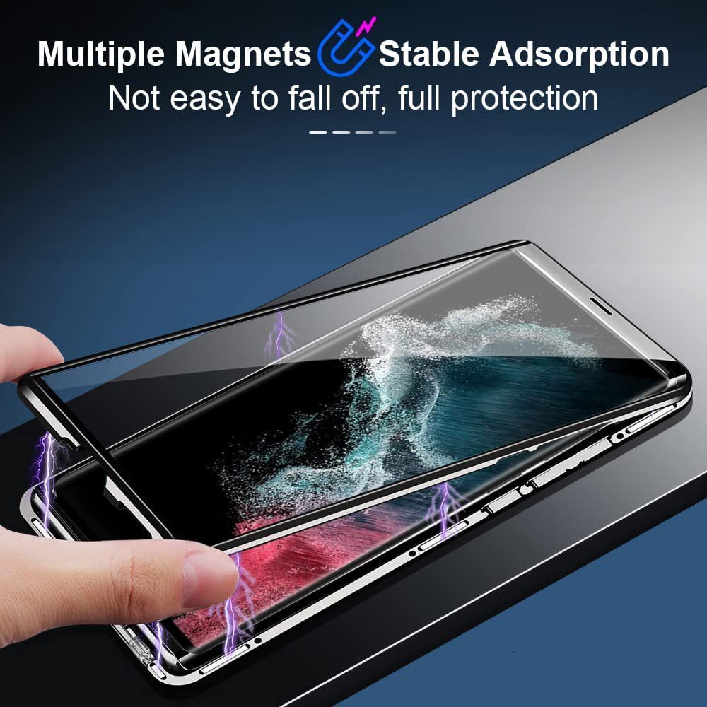 Suitable for s25u Magneto Samsung phone case 24plus metal magnetic double-sided glass all inclusive anti drop cover