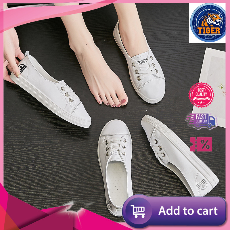Ddmytiger Summer New Versatile Little White Women S Shallow Mouth One Foot Stepping Lazy Breathable Flat Thin Single Shoes Outdoor Shoes