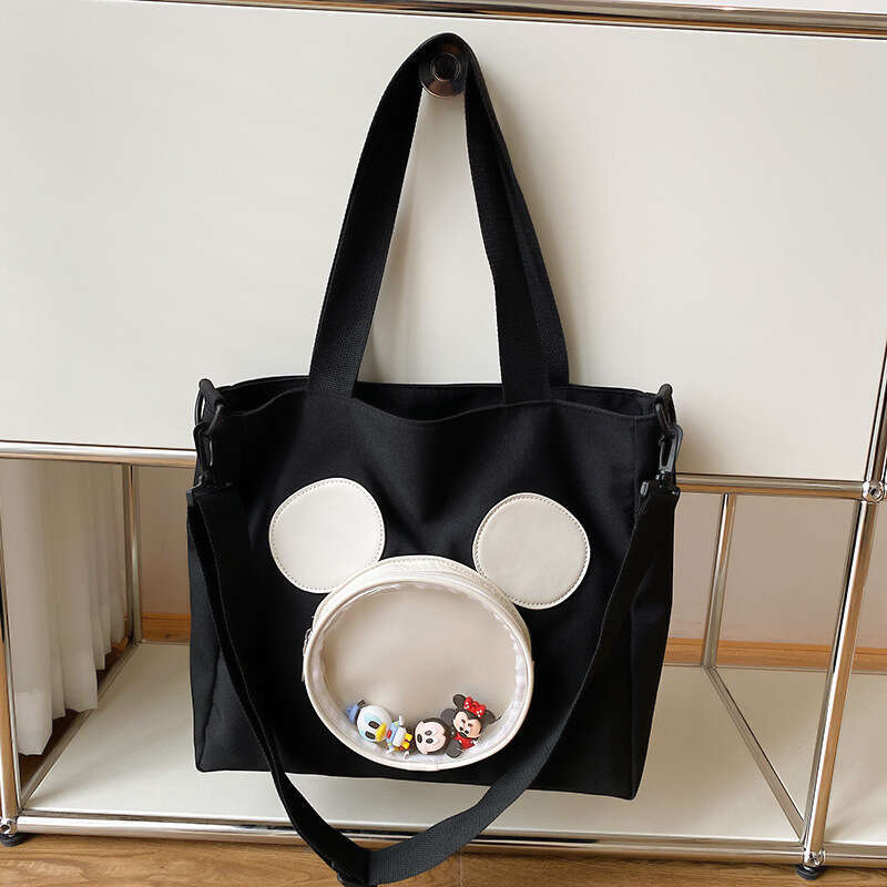Cute , Tote, Korean Fashion Canvas, Outward Handheld Shopping Bag, Single Shoulder Diagonal Span, Factory Direct Sales, 2025 Versatile Style, New Tren
