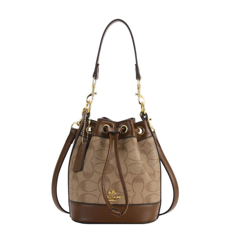 Women's 202 Autumn/Winter 4 New Fashionable Drawstring Bucket Versatile Western Style Single Shoulder Handheld Crossbody Bag