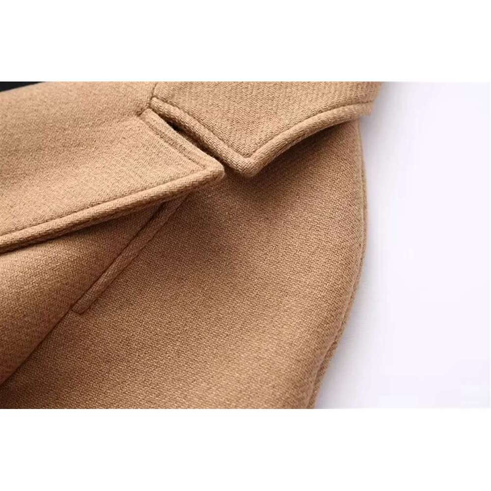 PB&ZA autumn and winter new women's clothing fashion trend temperament hundred combinations belt woolen coat