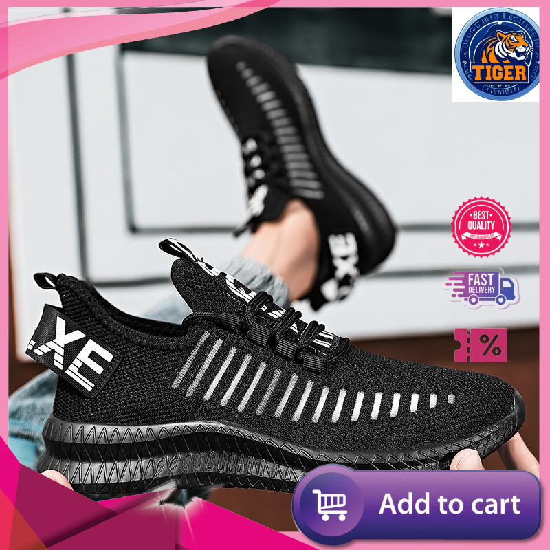Ddmytiger Summer Youth Board Mesh Men S Flyknit Large Casual Student Sports Running Shoes Outdoor Shoes
