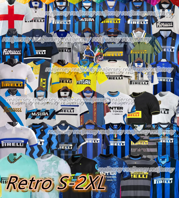 2007 2008 2009 top Retro InTEr Milanes soccer jersey LUKAKU LAUTARO 01 03 05 19 20 21 22 23 Ibrahimovic Figo Stankovic CAMBIASSO J.ZANETTI vintage Football Shirts kids