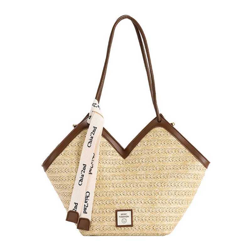 Womens Handbag Fashion Beach Shoulder Bag Straw Bag Designer Large Capacity Handbag Retro Hand-held Woven BagW250513