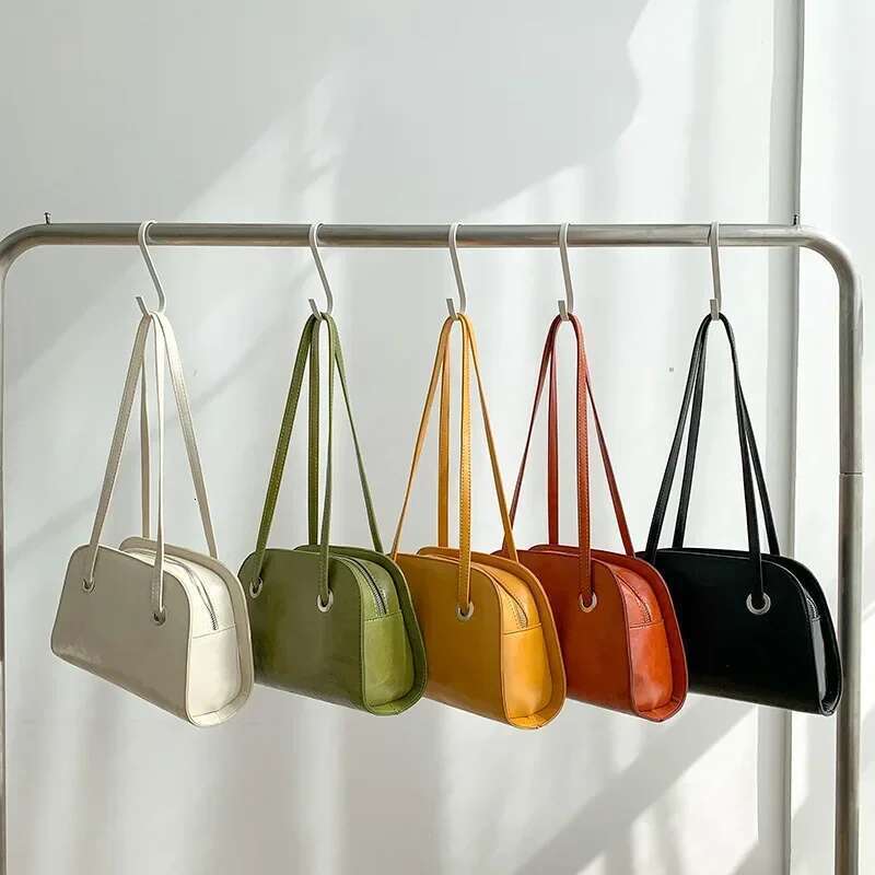Korean Fashion PU Underarm Bags Women 2025 All Match Simple Solid Shoulder Bag Office Lady Classic Style Handbag Bolsa Mujer