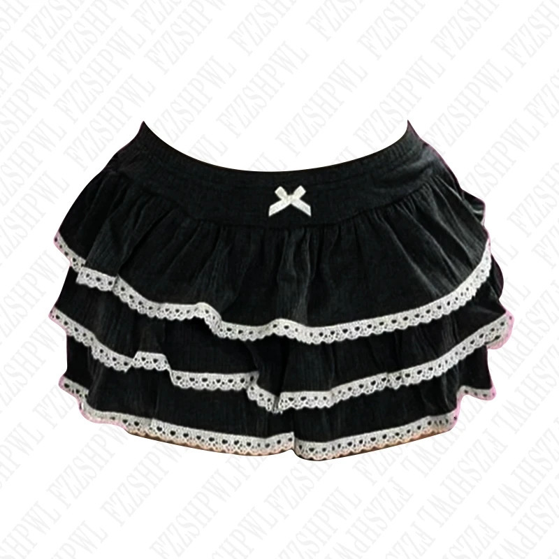 Sweet Pink suit Aesthetic Cute Bow Sexy lace Long Sleeve Crop Tops Harajuku Emo Girls Y2K Mini Skirt Fashion womens Streetwear 250513