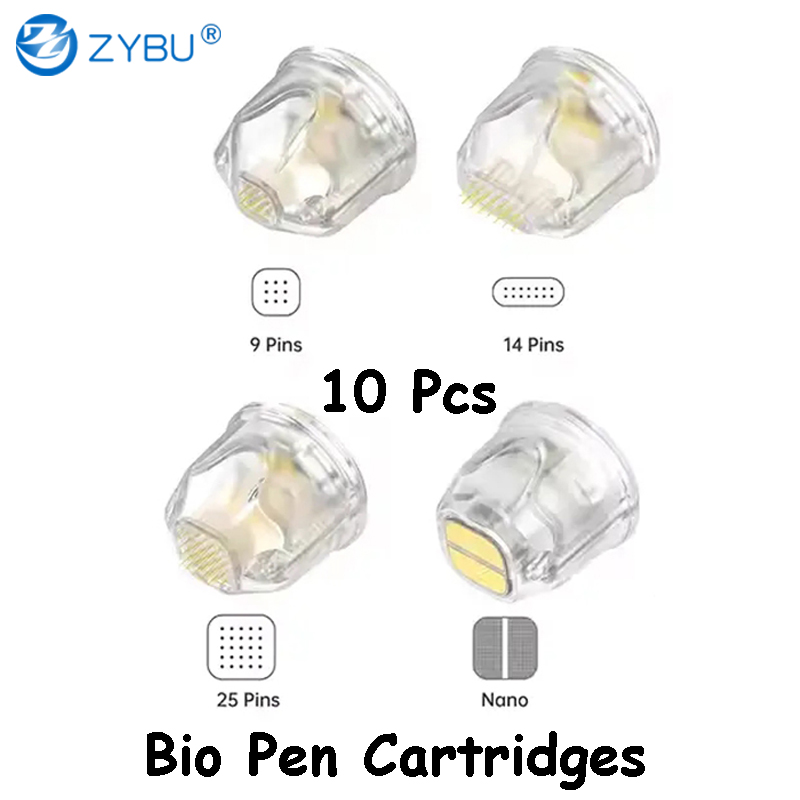 Bio Pen Q2 Derma Stamp Needle Cartridge 9pins 14 Pin 25pins Nano Titanium Needles Skin Care Hair Growth Meso Therapy Dermapen Accessories Individual P