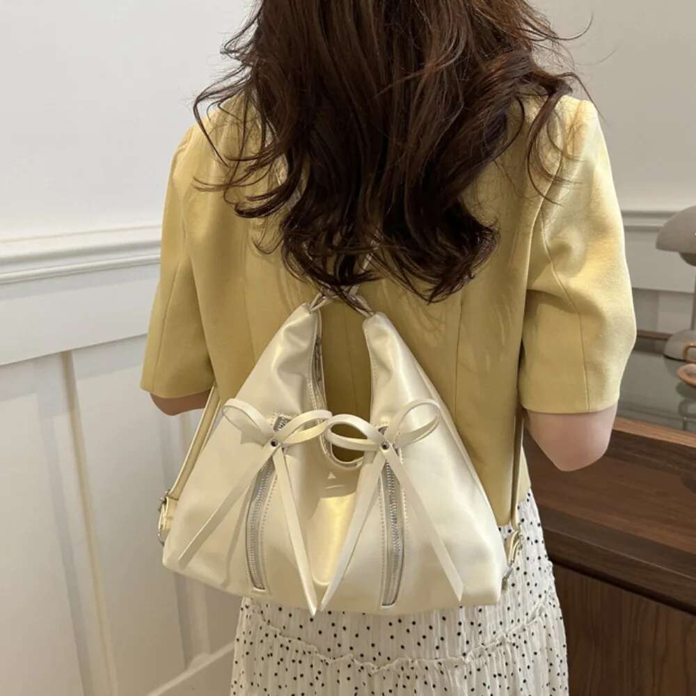 Hot Sale Large Capacity Shoulder Casual PU Leather Totes Bowknot Retro Underarm Sexy Messenger Bag