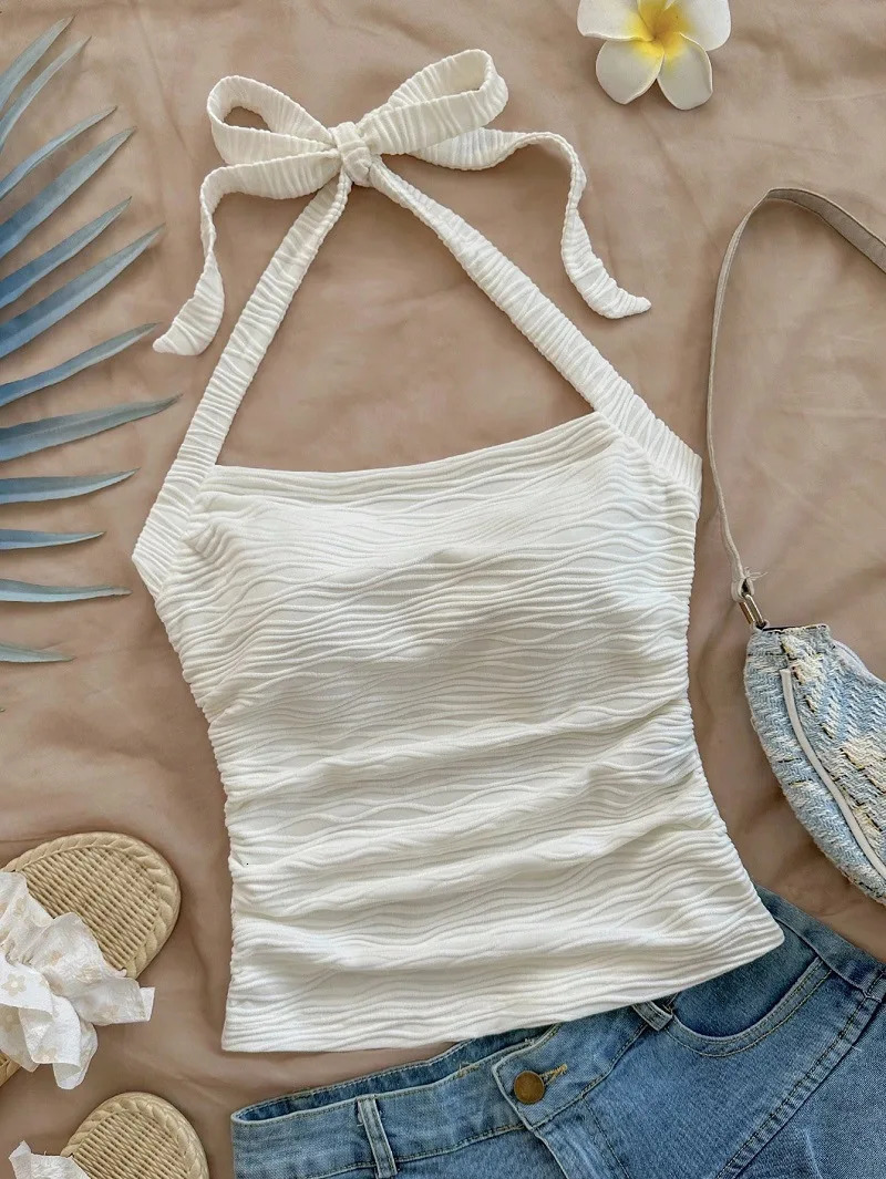 Summer Womens Fashion Sexy Halter Strap Vest Trendy European And American Style CrossBorder Small for Ladies 250513