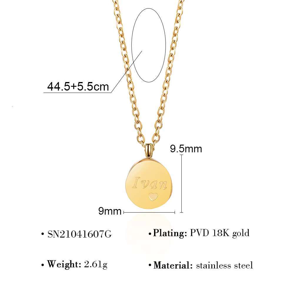 Hot selling jewelry, gold-plated pendant necklace, fashionable matte jewelry necklace