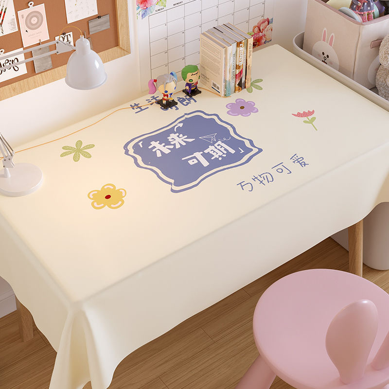 A898 tablecloth waterproof and oil-proof washable rectangular tablecloth coffee table mat tablecloth light luxury