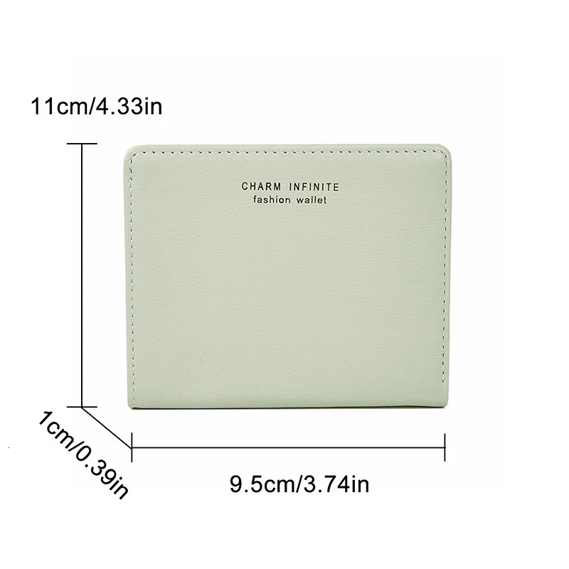 Ultra-Thin Folding Wallet for Women Mini Wallet Credit Card Bag Cute Short Coin Purse Simple Fashion 250512